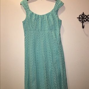 Blue Eyelet lace Dress